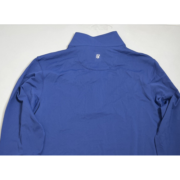Collars & Co Performance 1/4 Zip Mock Neck Shirt Mens Small Blue Long Sleeve - Picture 4 of 14